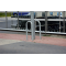 Tr�beskyttelsesb�jle | st�lr�r | � 48 x 2,5 mm / | � 60 x 2,5 mm | til indst�bning i beton | st�lr�r � 48 x 2,5 mm samlet bredde: ca. 750 mm samlet h�jde: ca. 1400 mm | varmgalvaniseret og lakeretfarve: gr�n (RAL 6005)